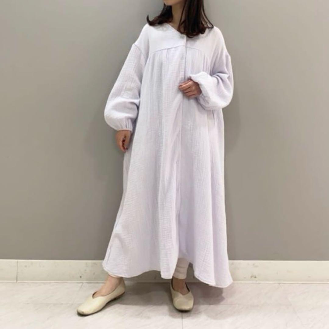 ジェラートピケ マタニティガーゼ前開きドレス　マタニティー　ワンピース　ワンピ