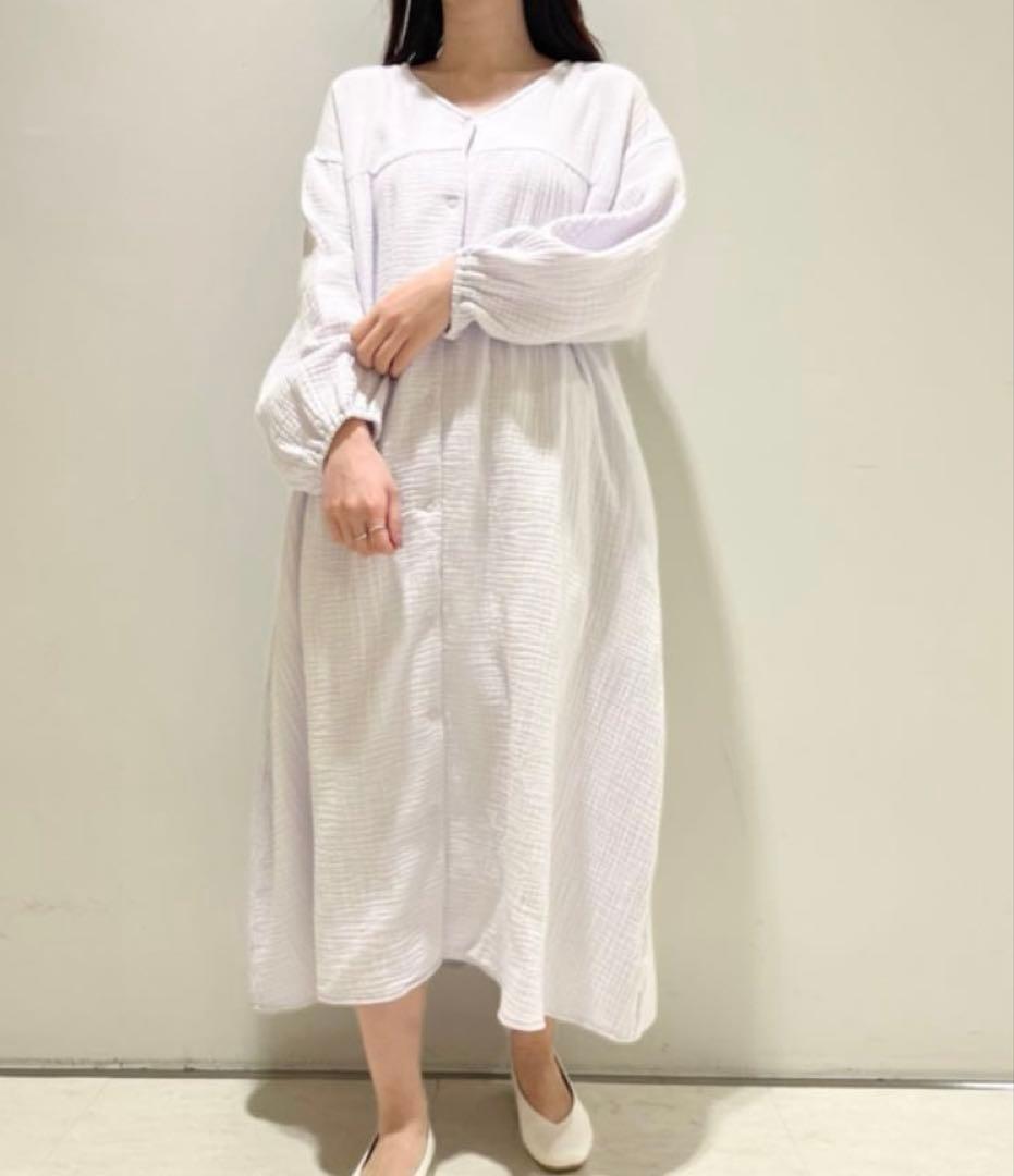 ジェラートピケ マタニティガーゼ前開きドレス　マタニティー　ワンピース　ワンピ