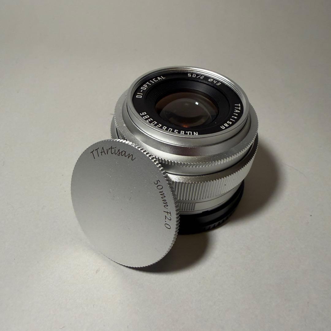 TTArtisan 50mm F2 単焦点レンズ シルバー eマウント