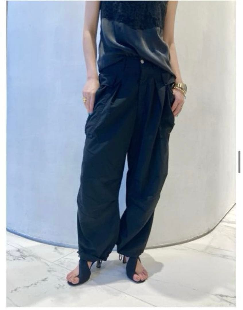 【HERILL/ヘリル】COTTON ワーク パンツ/ブラック/36