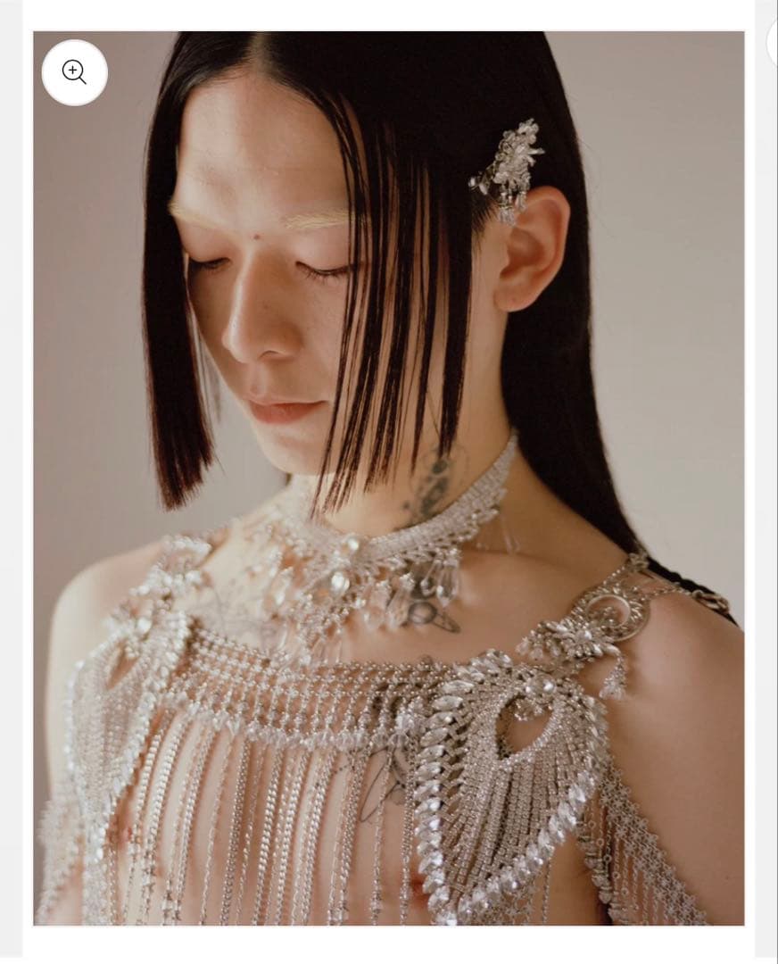 Tanaka Daisuke / crystal hair clip 左用