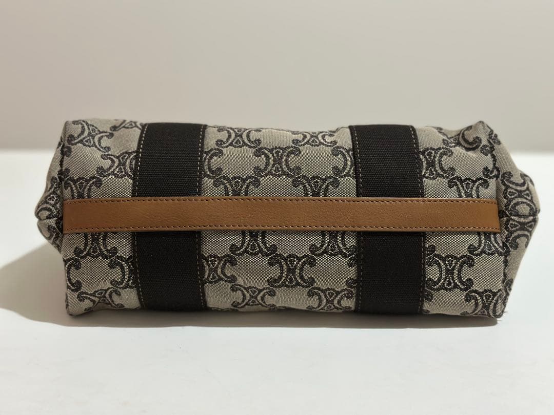 セリーヌ　ハンドバッグ　マカダム　トリオンフ　キャンバス