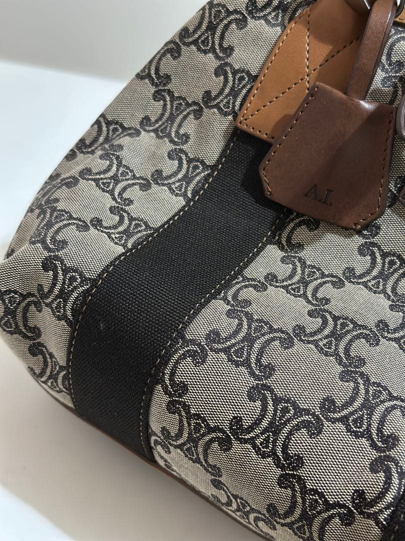 セリーヌ　ハンドバッグ　マカダム　トリオンフ　キャンバス