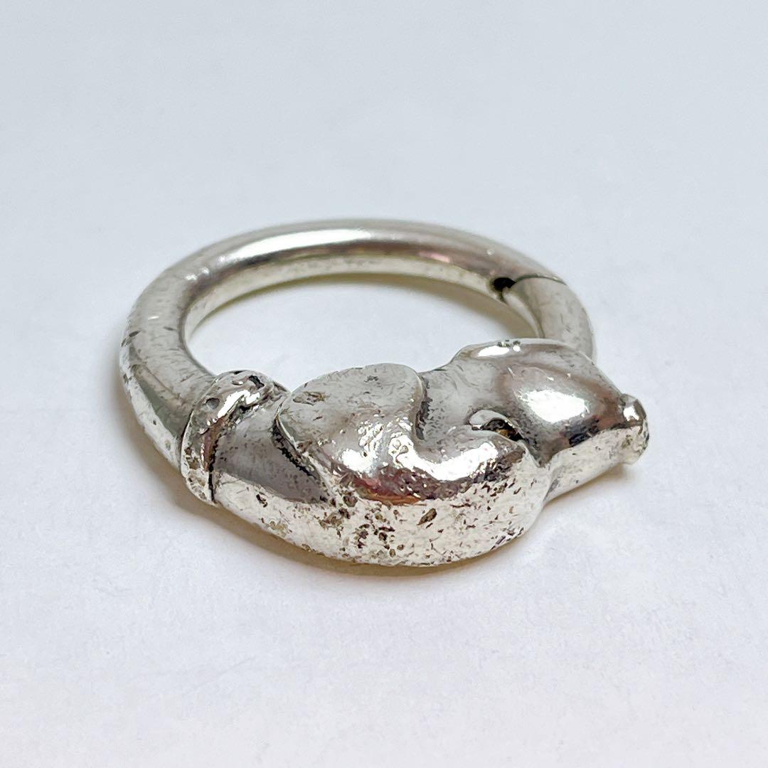 ティファニー　ヴィンテージ　ドッグ　ヘッド　キーリング　925