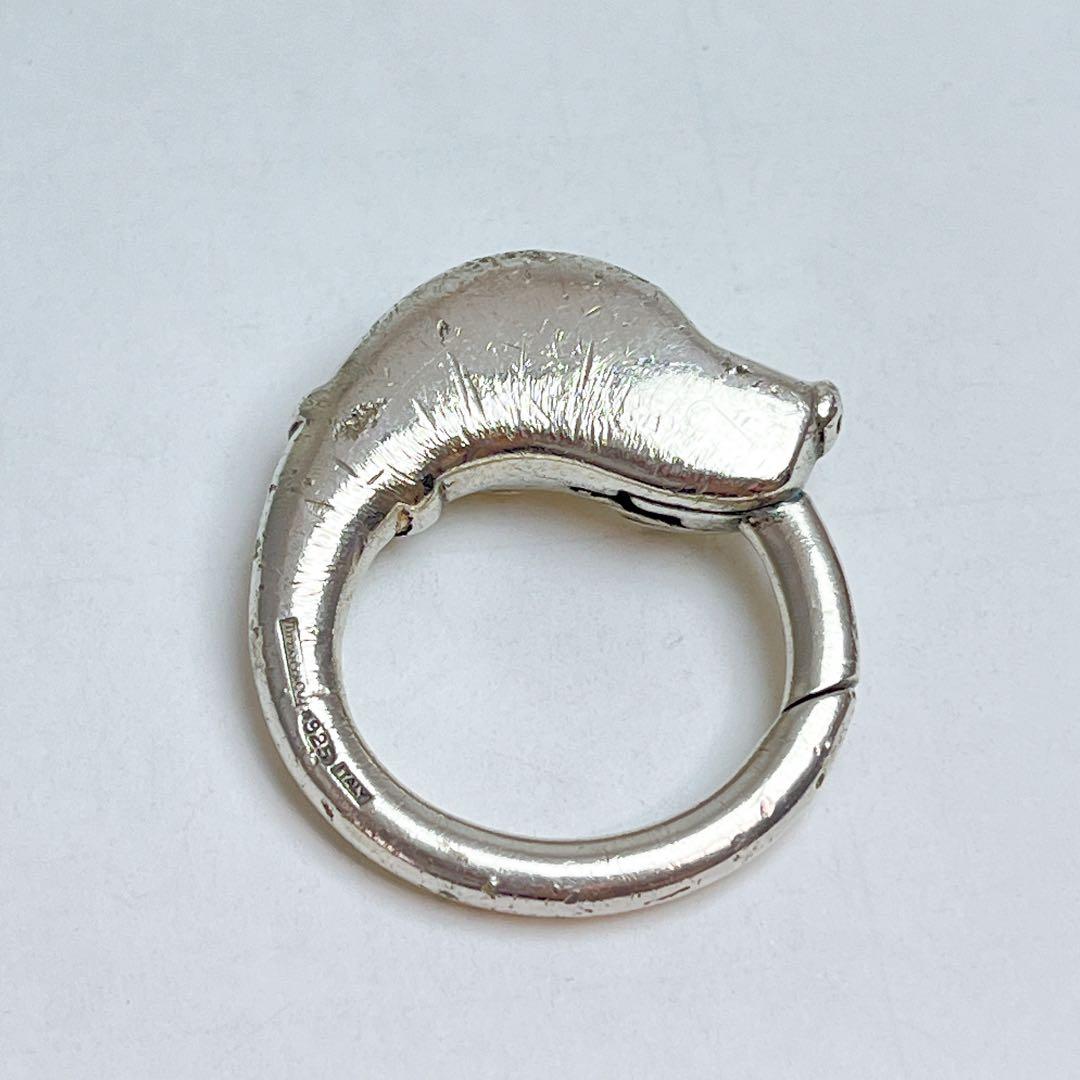 ティファニー　ヴィンテージ　ドッグ　ヘッド　キーリング　925