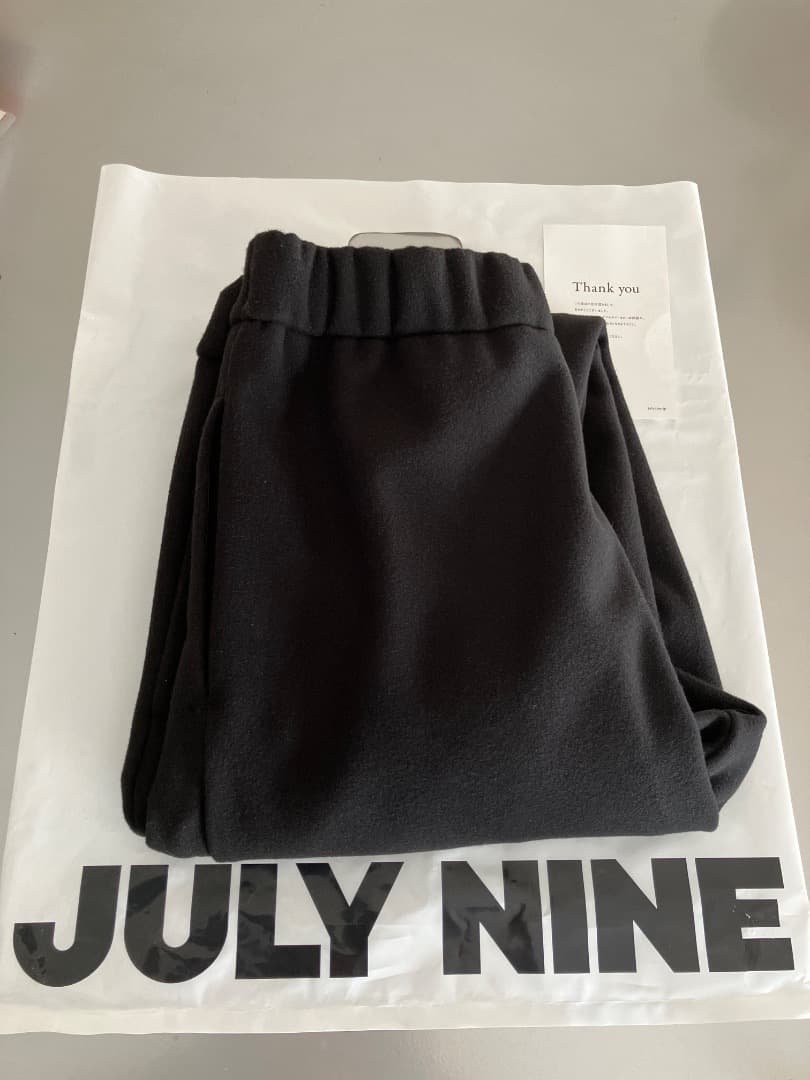 【新品】JULY NINE ふわもちパンツ/ブラック 36