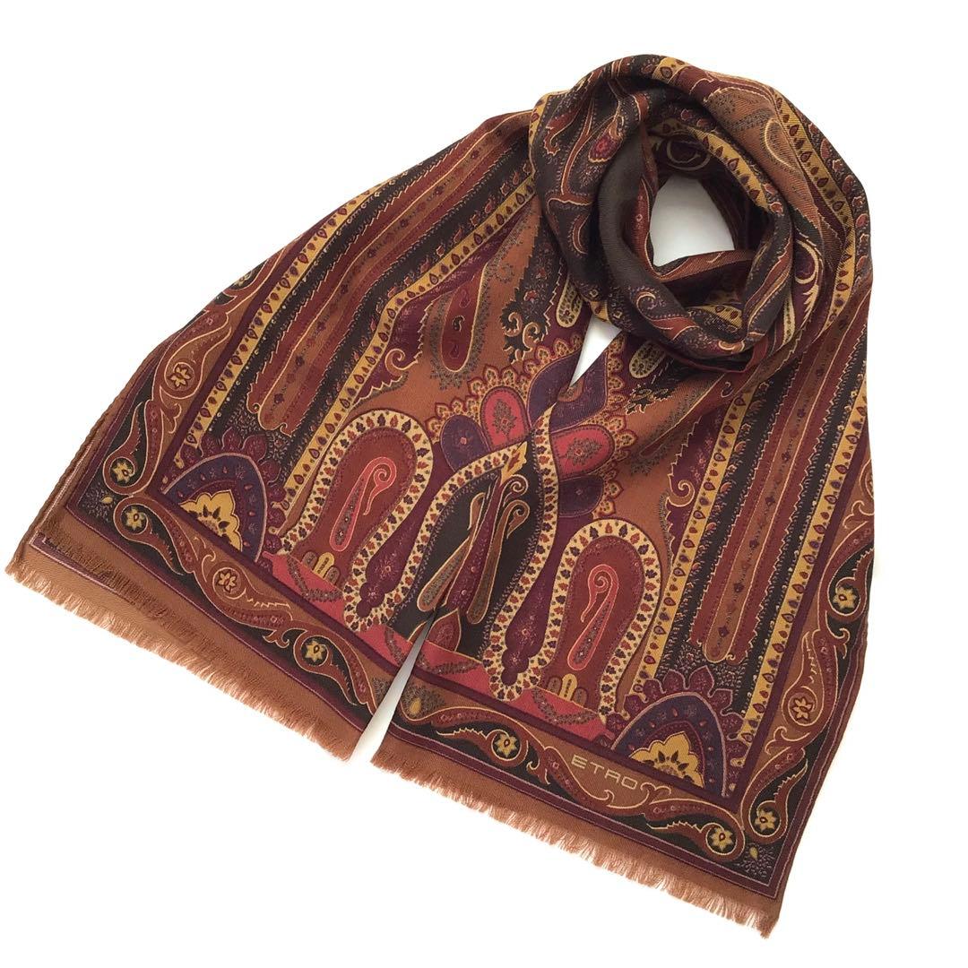 【新品】エトロ スカーフ ウールシルク ペイズリードレイクス アナトミカ西口修平