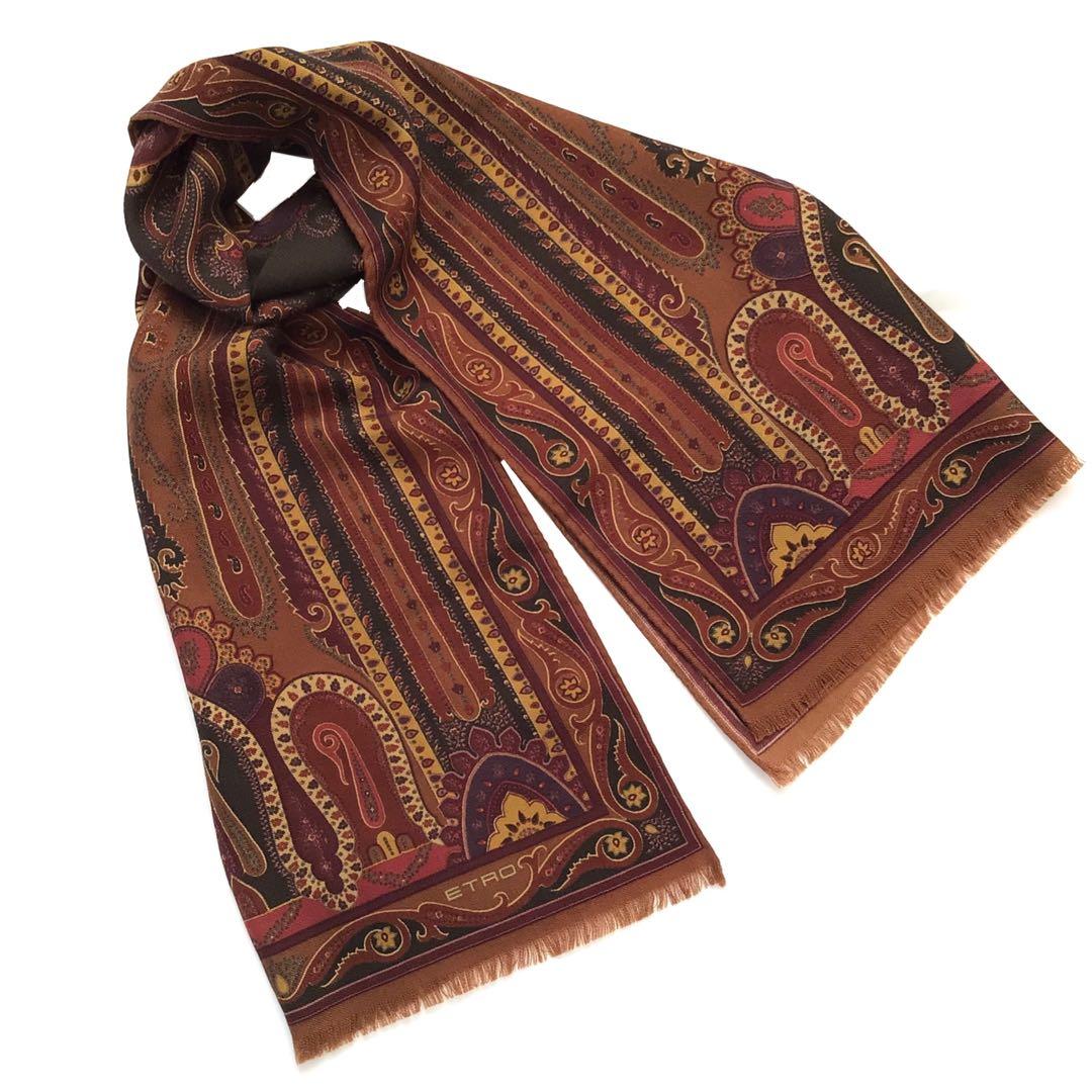 【新品】エトロ スカーフ ウールシルク ペイズリードレイクス アナトミカ西口修平
