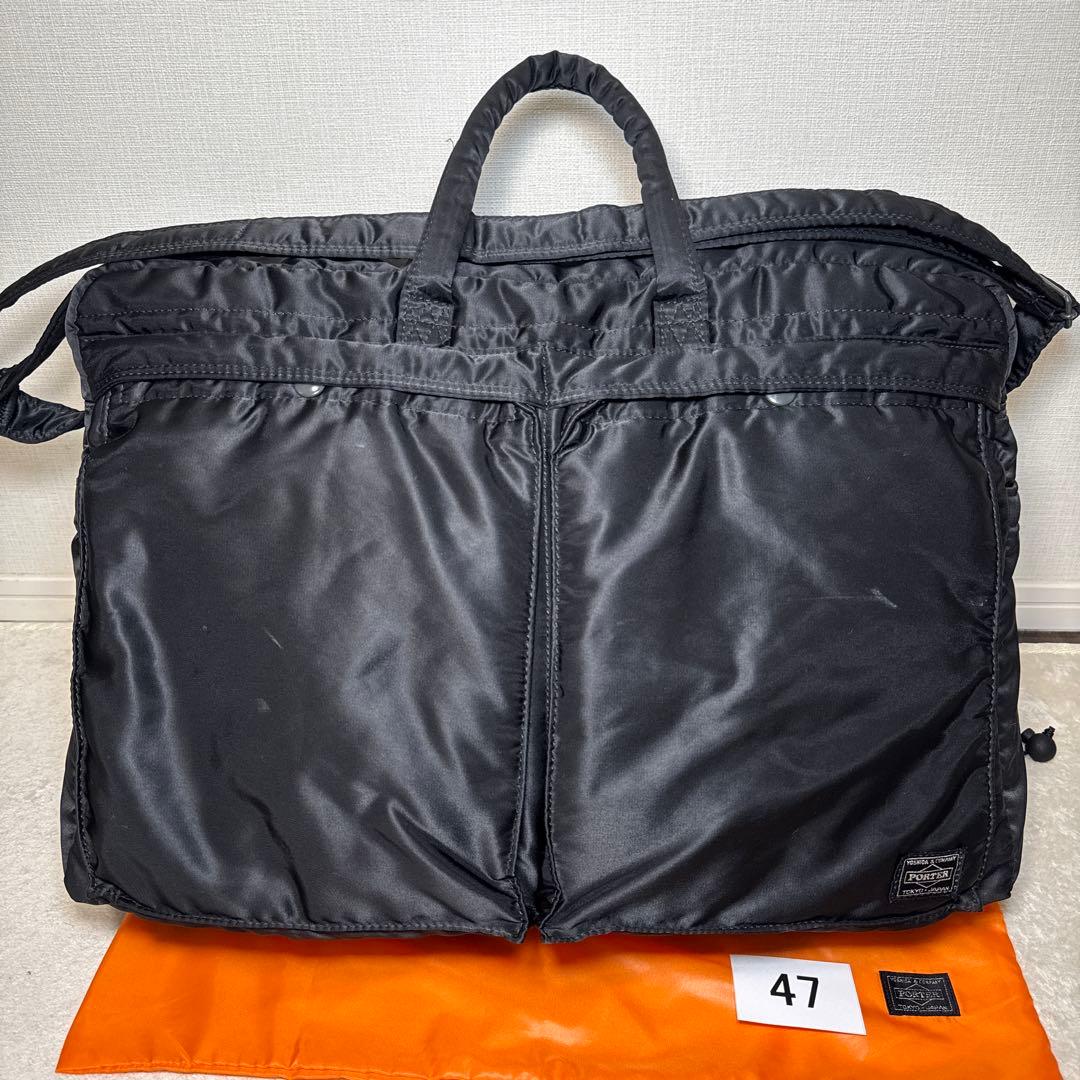 47 美品　ポーター　タンカー　ボストンバッグ　ブラック　2way