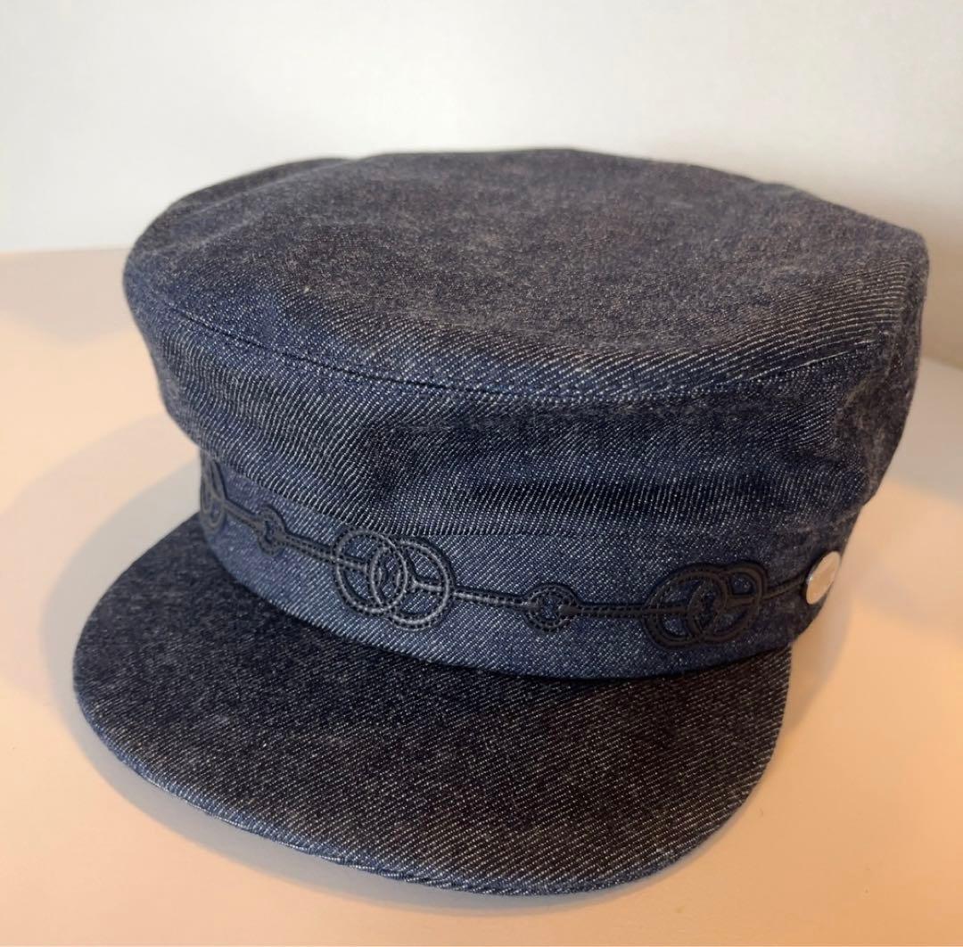エルメス デニム キャスケット カブール クリケティス インディゴ 57