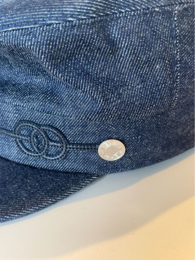 エルメス デニム キャスケット カブール クリケティス インディゴ 57