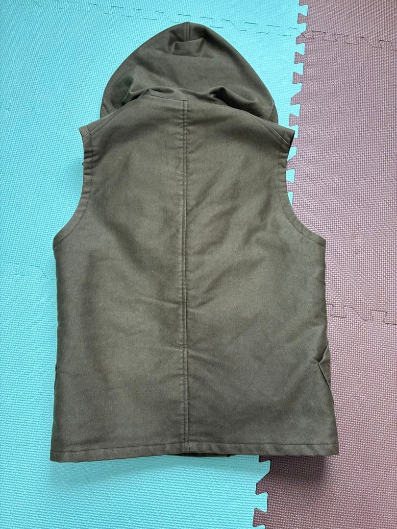 ジェラード　フード付きダッフルベスト オリーブグリーン　JELADO