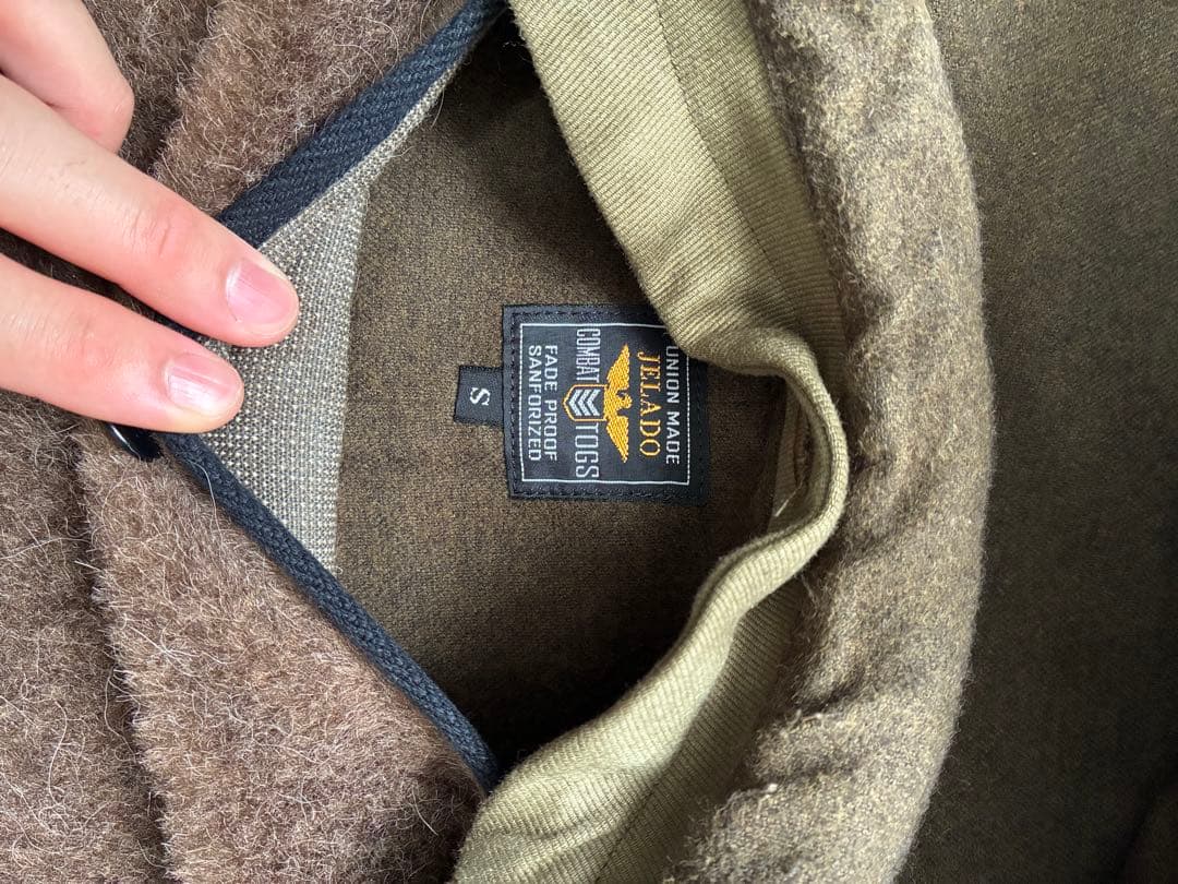 ジェラード　フード付きダッフルベスト オリーブグリーン　JELADO