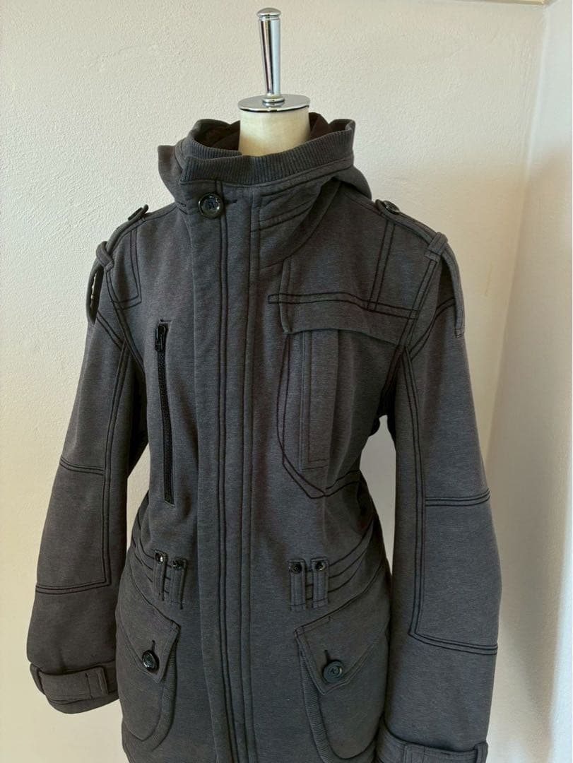 激レア✴︎ダークコアゴシックパンク　ギミックコットンフード刺繍y2k平成ギャル