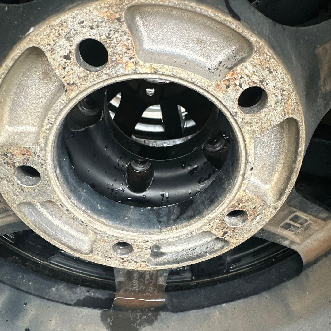 引き取り限定ジムニー用16インチ ブラック 5スポークホイールセット