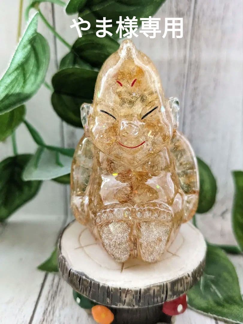 【やま】シトリンのビリケンさん形オルゴナイト☆他１１点