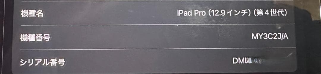 iPad Pro 12.9インチ 第4世代 128GB スペースグレー