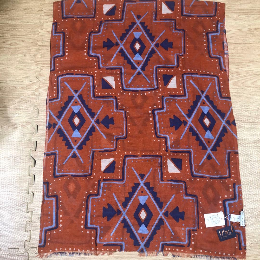 【カズエ未使用リゾート】Papas➕GIERRMIドット柄綿麻高級ストール