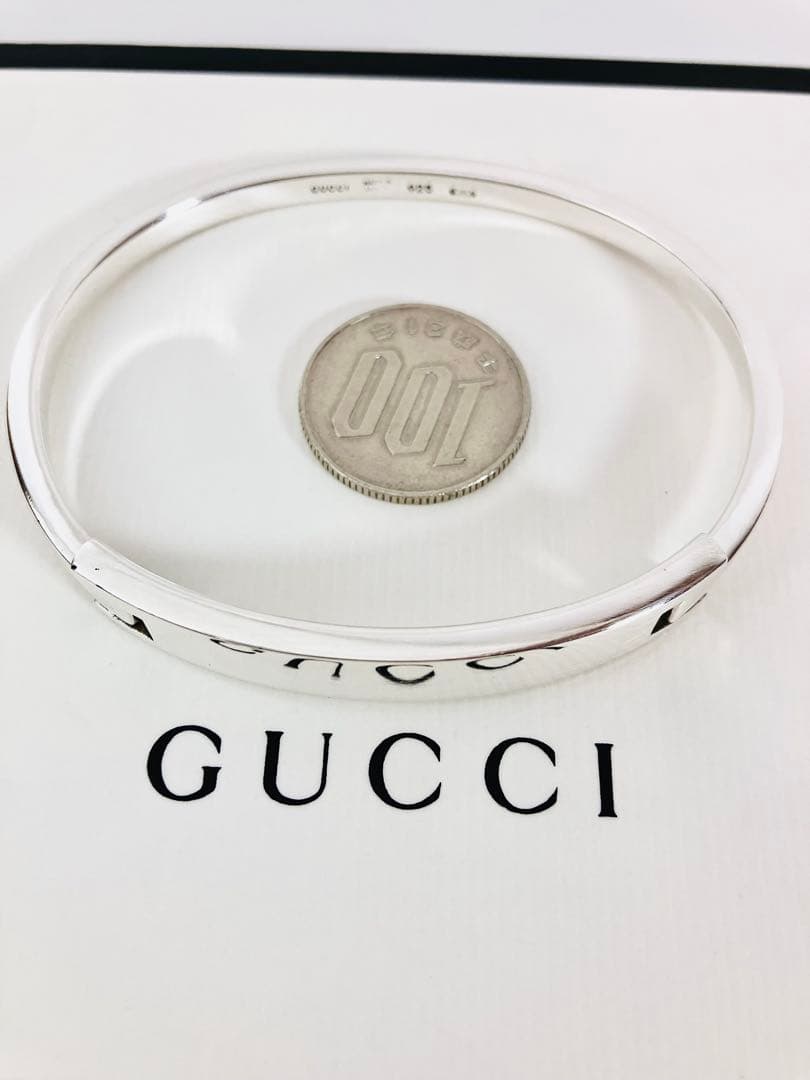 【超美品】GUCCI 開閉式バングル ブレスレット 男女兼用 シルバー925