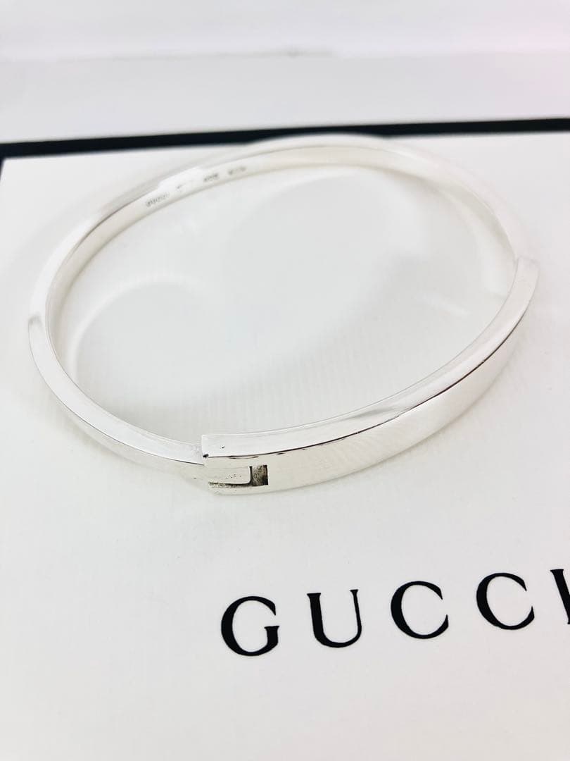 【超美品】GUCCI 開閉式バングル ブレスレット 男女兼用 シルバー925