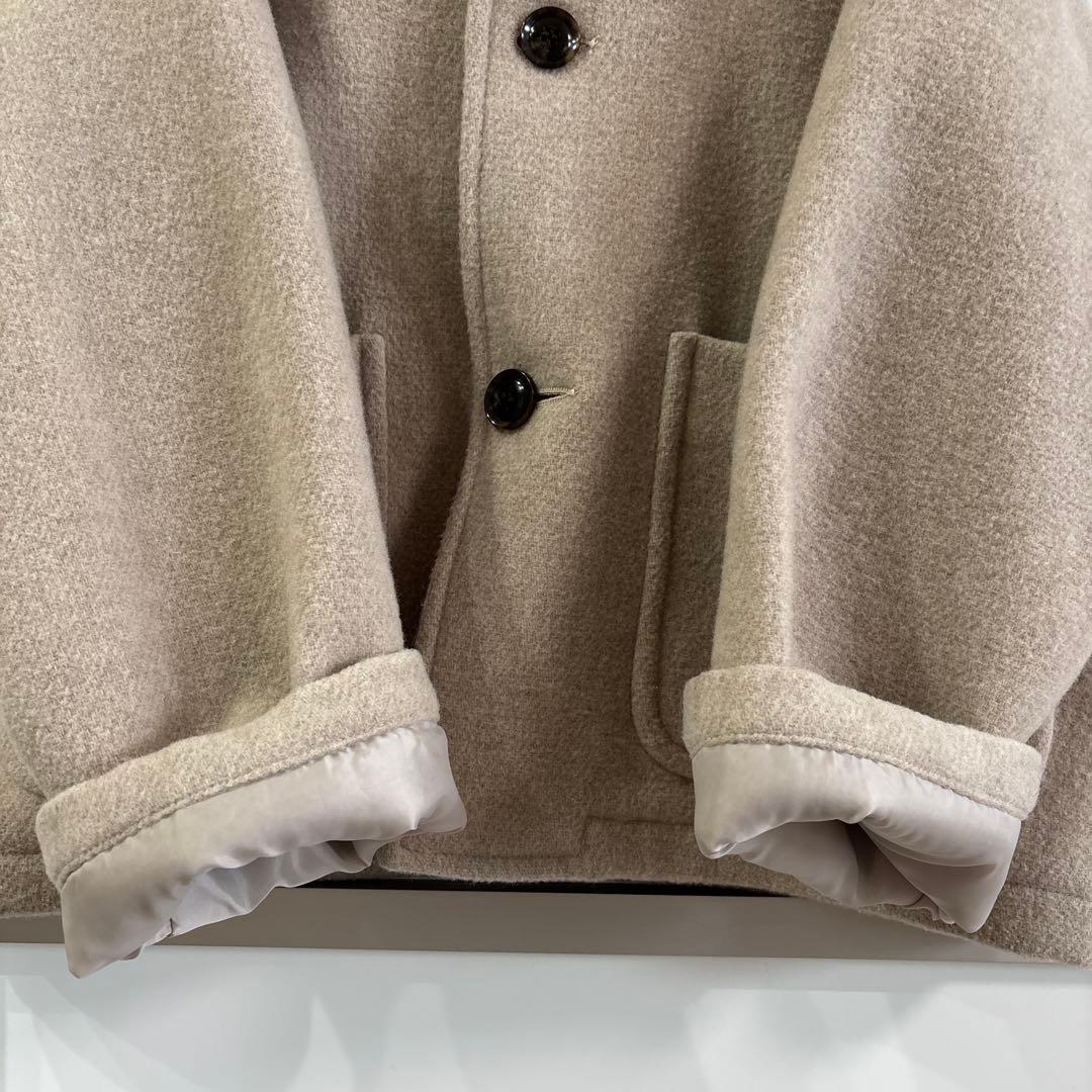 ダントン　ウールライトパイルカラーレスジャケット　36