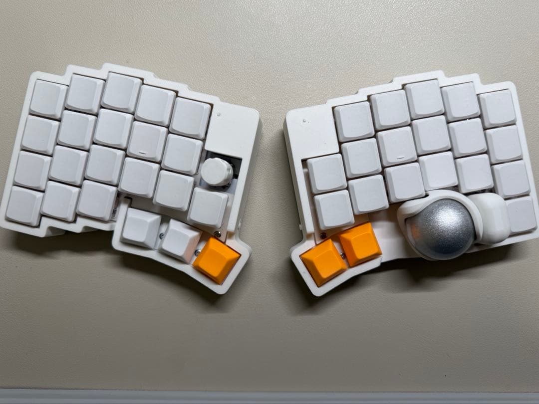 【Roba】分割キーボード　無線　キーキャップ付き