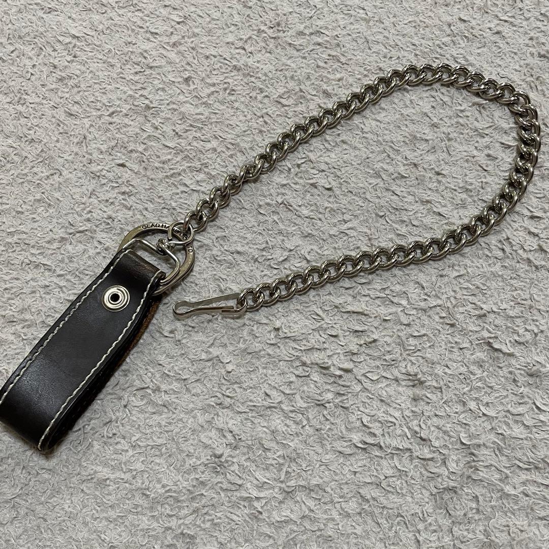 GLAD HAND ウォレットチェーン　キーチェーン　レザー　刻印　箱付き