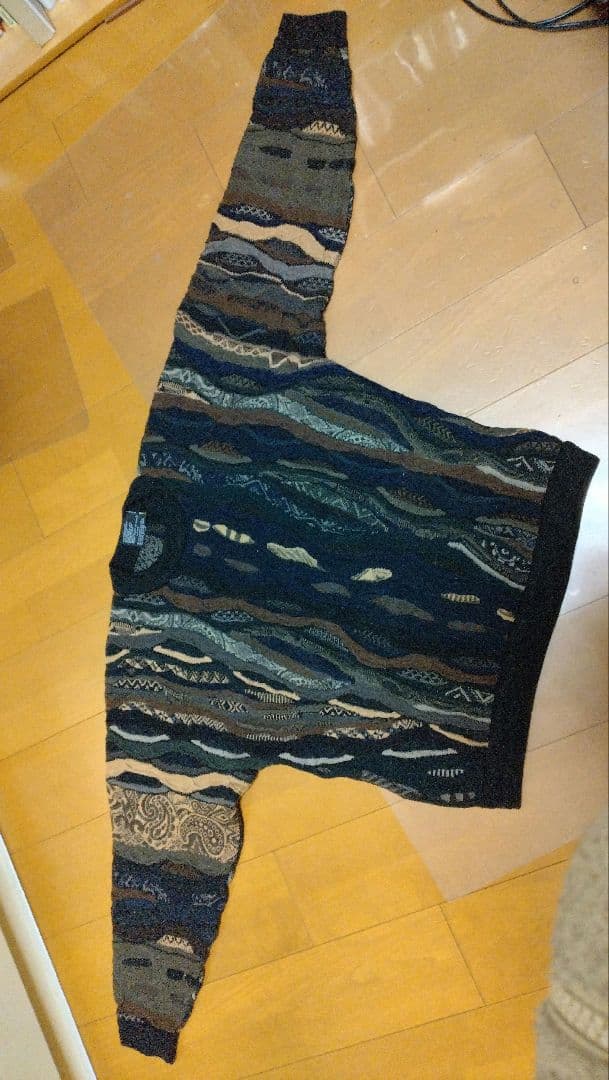 COOGI 100%ウール 長袖セーター S （L相当）ブラック系