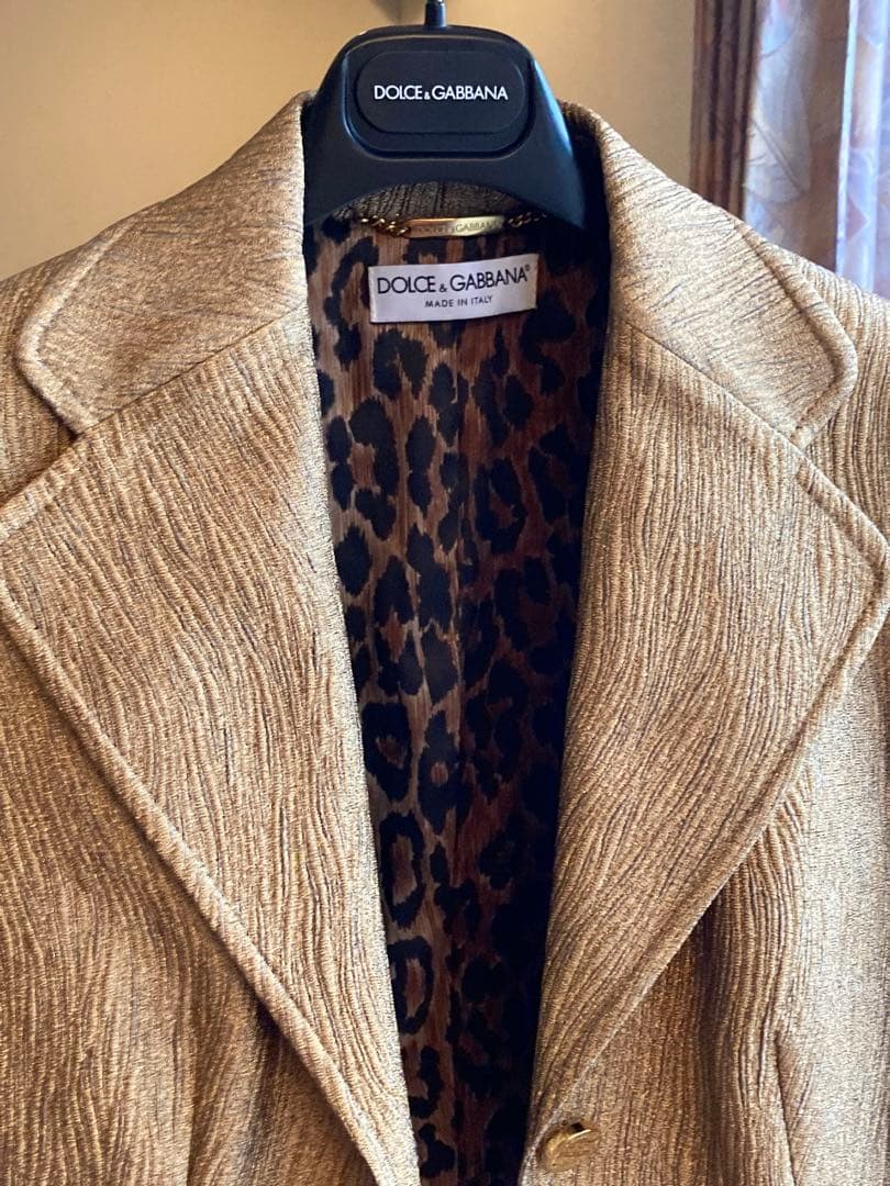 DOLCE & GABBANA新品2釦GOLDJACKET IN Leopard