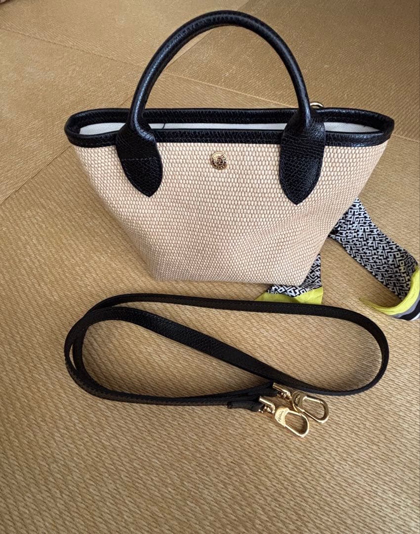 ロンシャンかごバッグ スカーフ付き