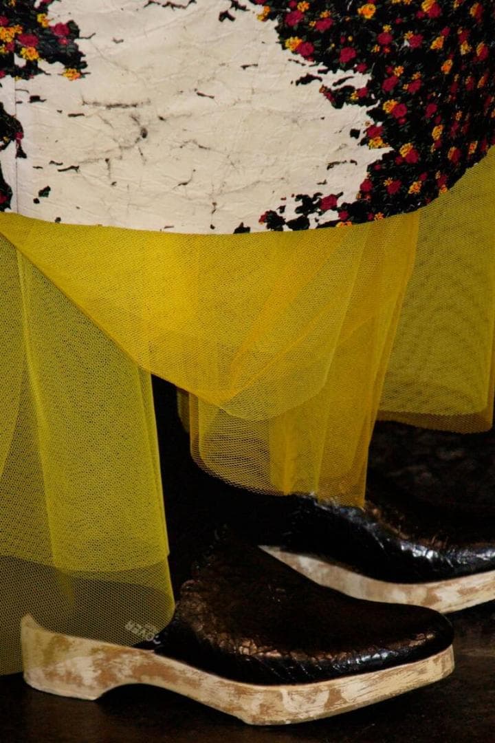 05ss but2期 アンダーカバー クラック加工 レザー シューズ xs