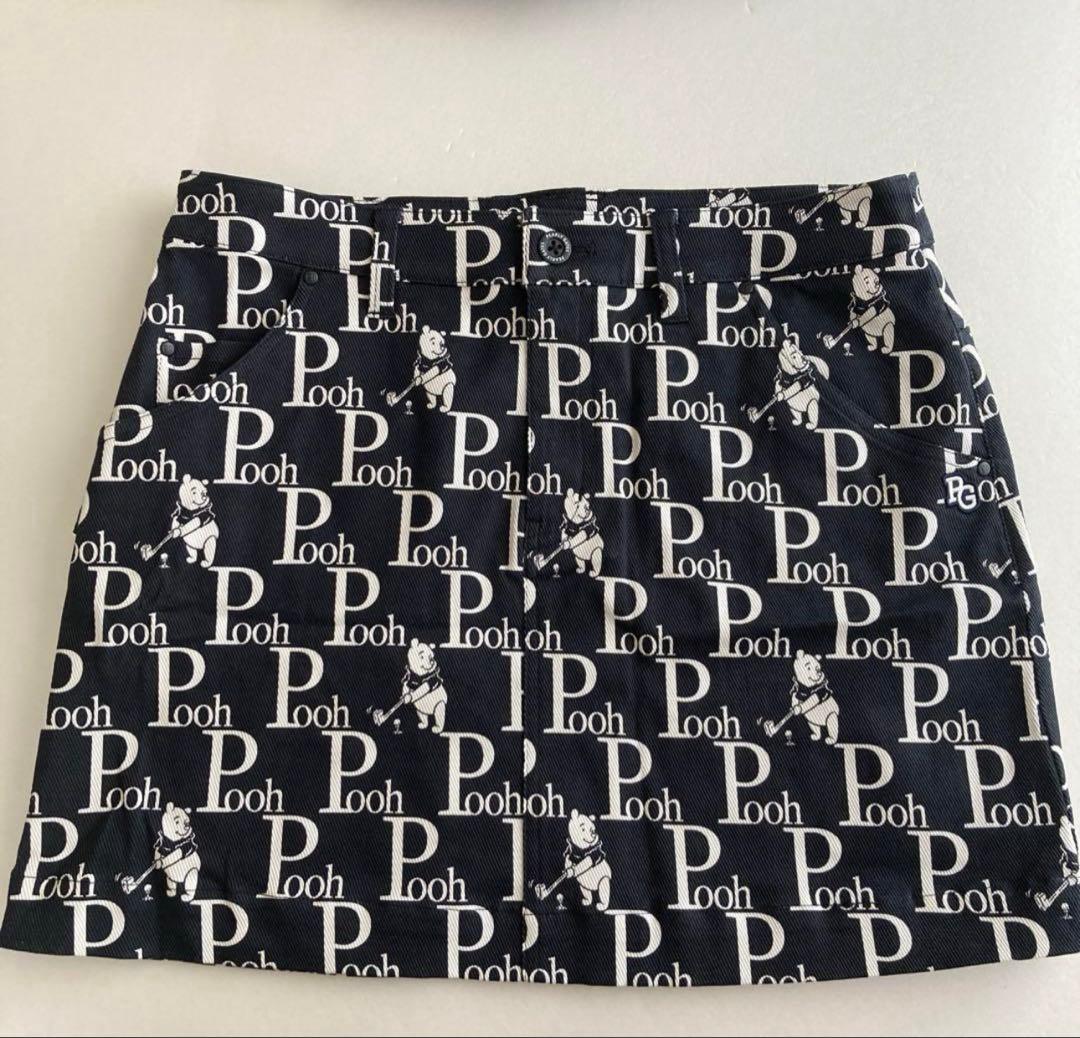 L 新品定価34100円　パーリーゲイツ　プーさん　総柄スカート