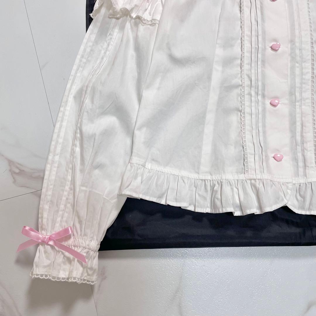 angelic pretty ブラウス 丸襟 レース 刺繍 リボン 2way