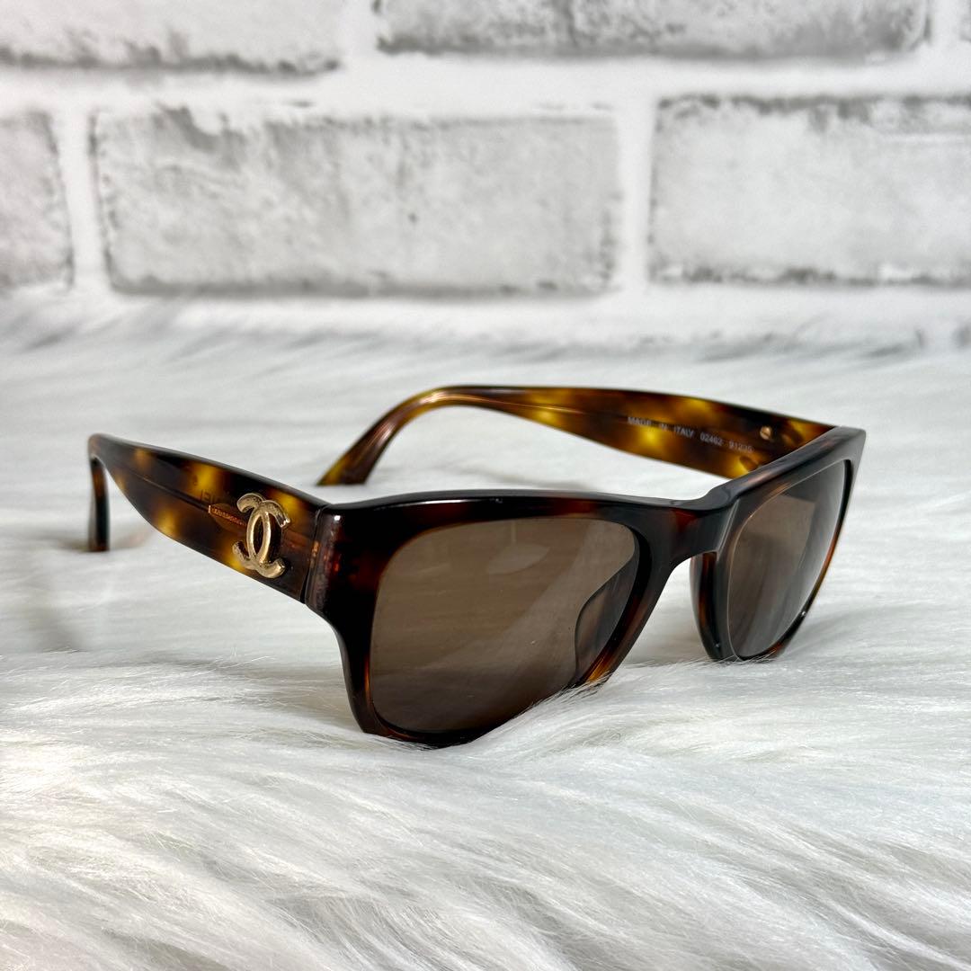 CHANEL サングラス べっ甲 ブラウン 04262 ココマーク ゴールド
