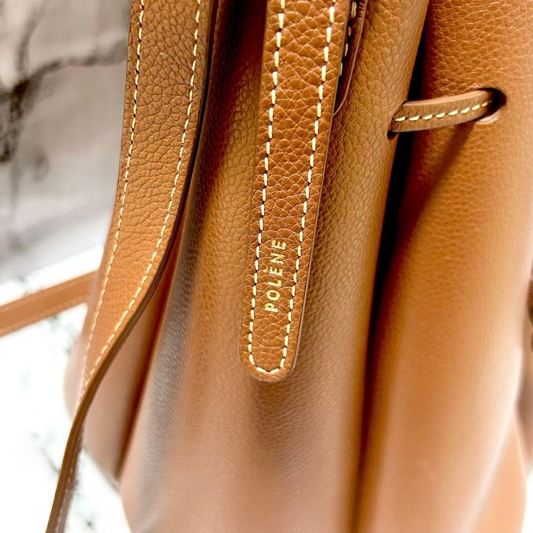 【美品】ポレーヌ カヌレバッグ ブラウン レザー