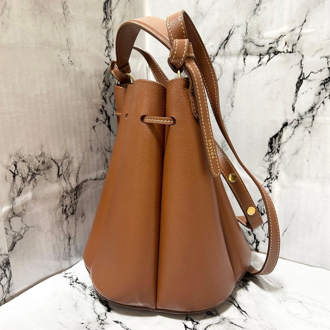 【美品】ポレーヌ カヌレバッグ ブラウン レザー