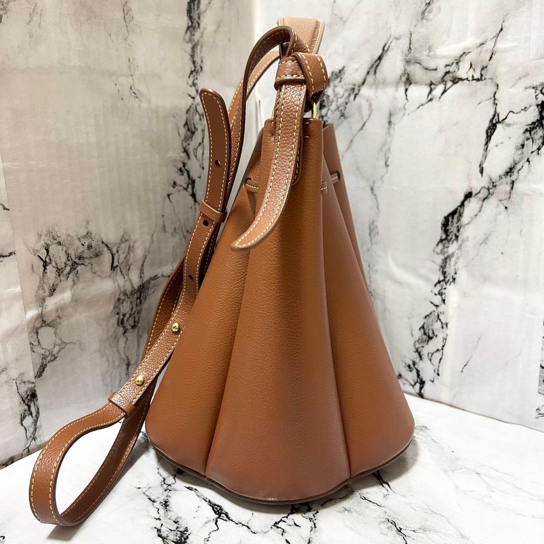 【美品】ポレーヌ カヌレバッグ ブラウン レザー