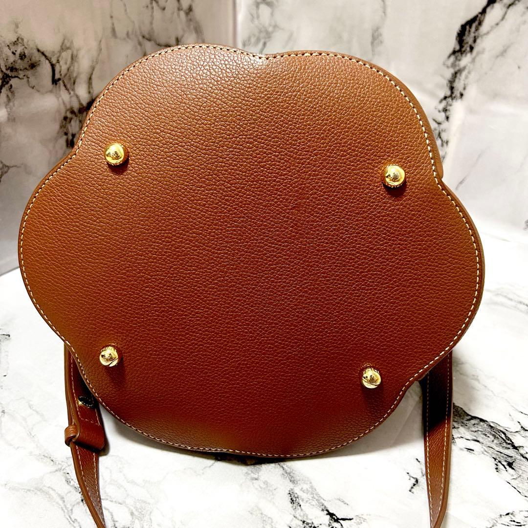 【美品】ポレーヌ カヌレバッグ ブラウン レザー