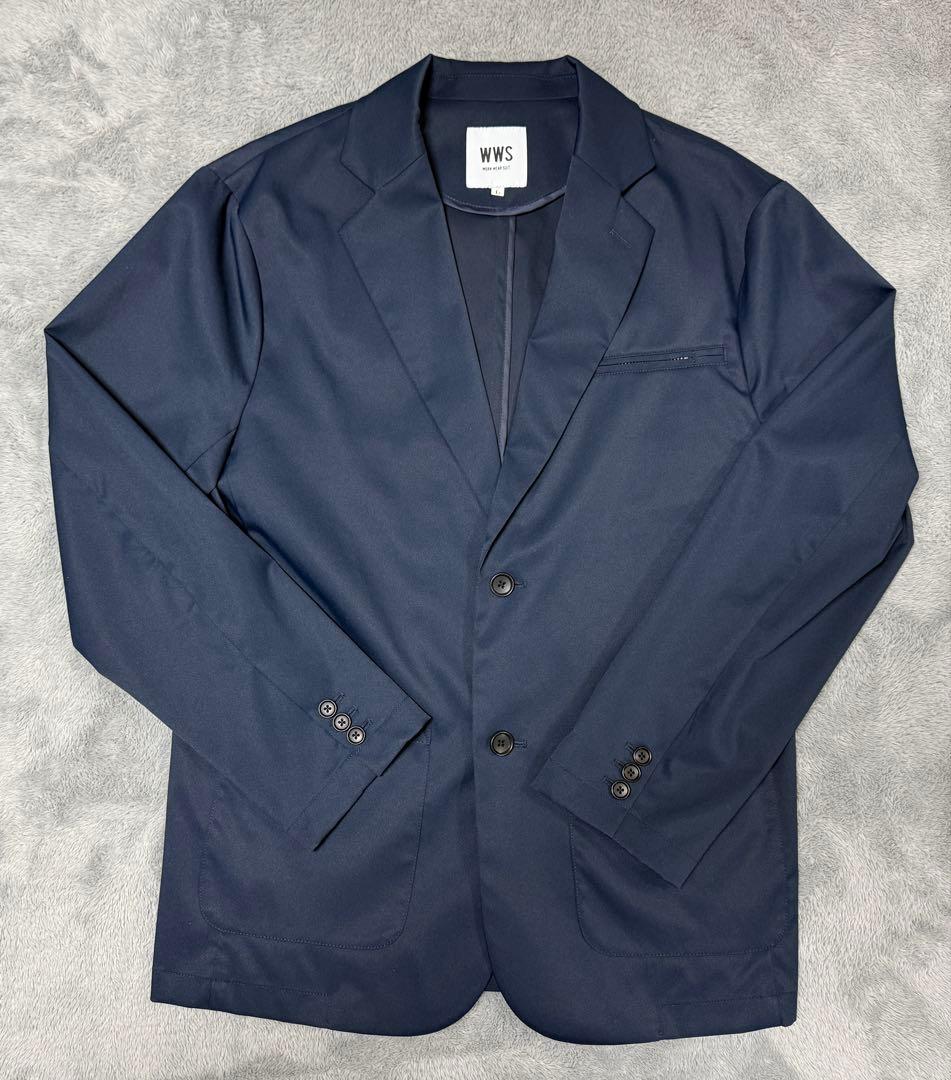 WWS ワークウェアスーツ ネイビーセットアップ Lサイズ＆シャツLLサイズ