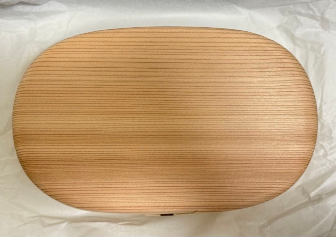 【新品未使用】柴田慶信商店　曲げわっぱ　白木 小判弁当箱　中