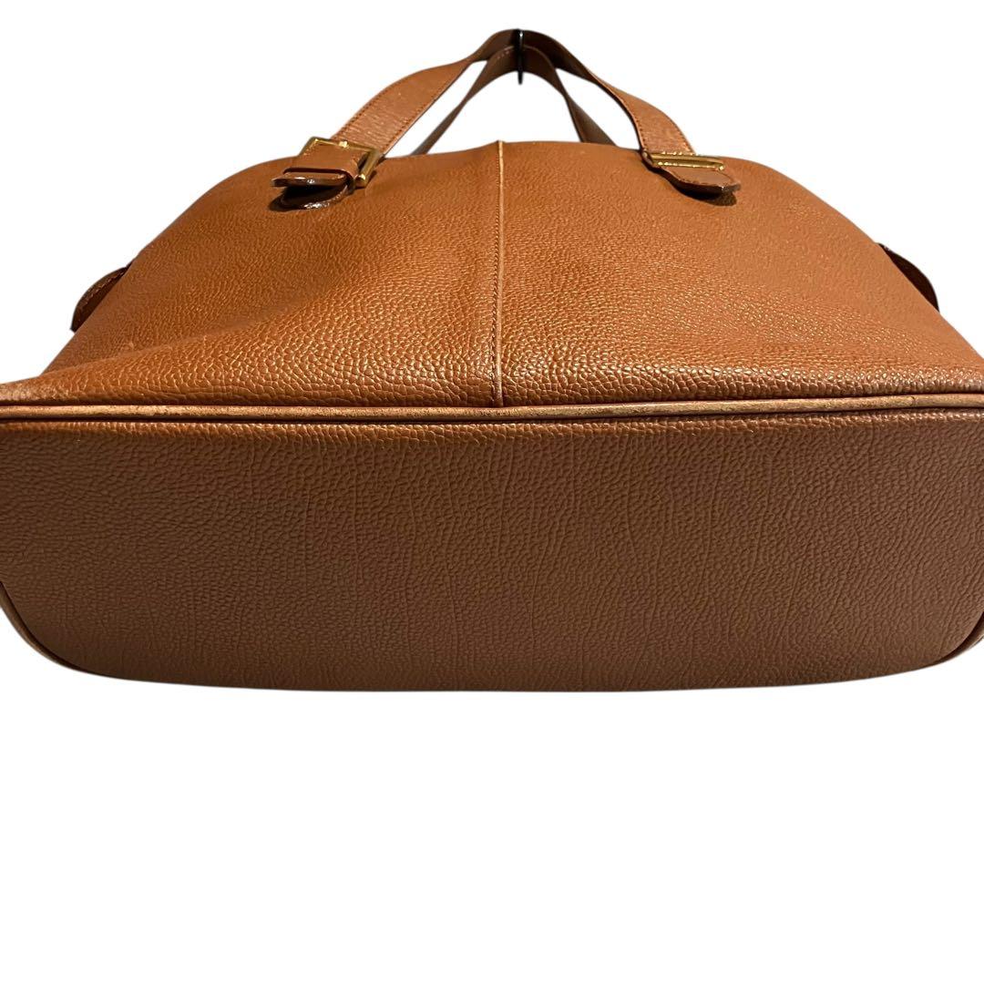 BURBERRY レザーハンドバッグ ノバチェック 茶 ブラウン