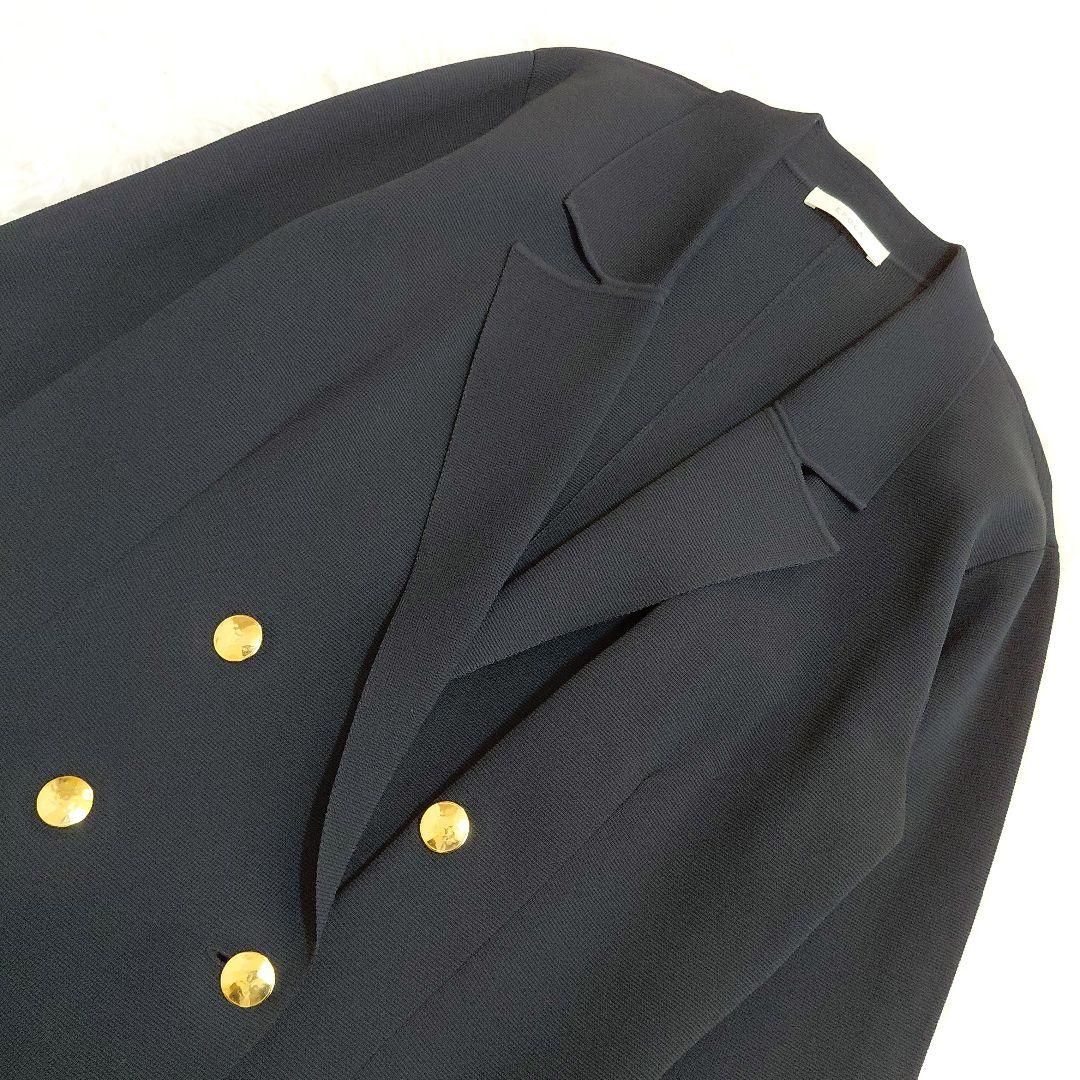 未使用級✨エポカ　テーラードジャケット　 ダブル　紺ブレ　金ボタン　40