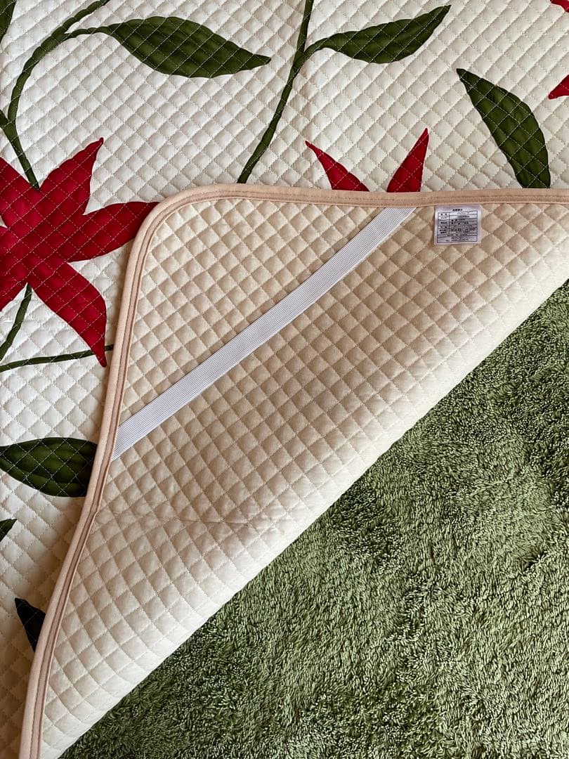 2枚セット【シビラ】ポコポコ敷パッド　100×205 フローレス BE G