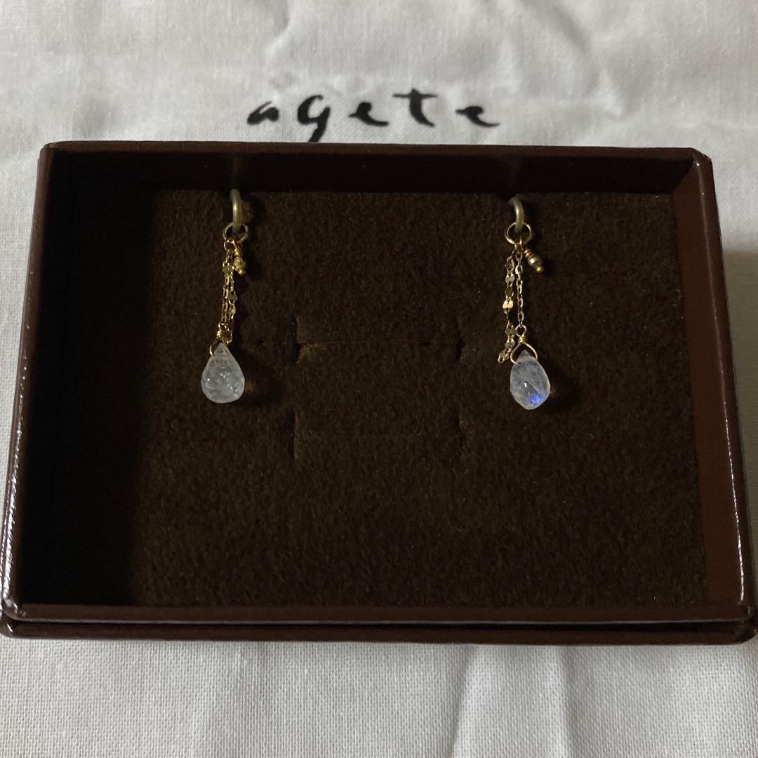 未使用 agete K10フェルスパーピアスチャーム 完売