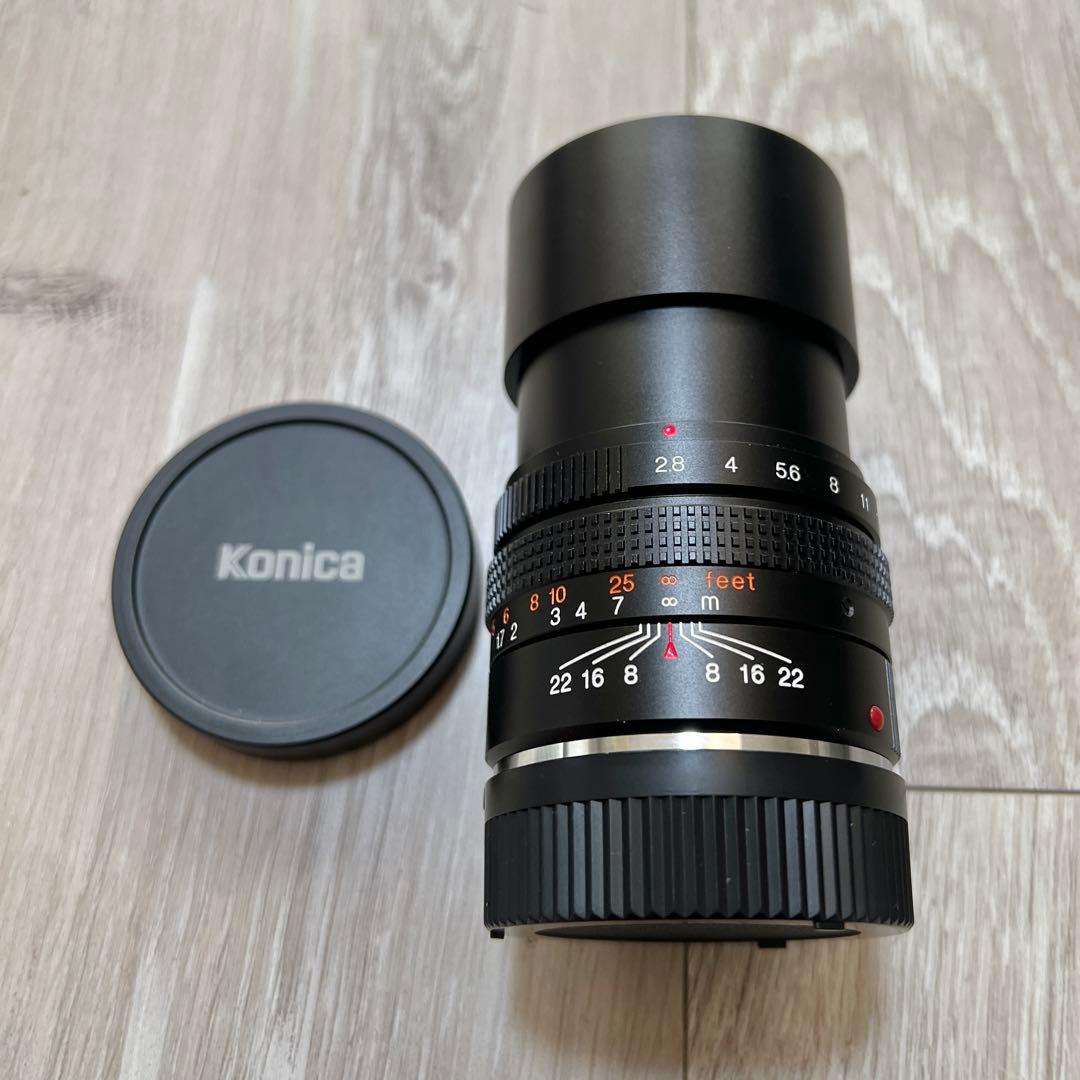 Konica M-Hexanon 90mm F2.8 レンズ 箱付き