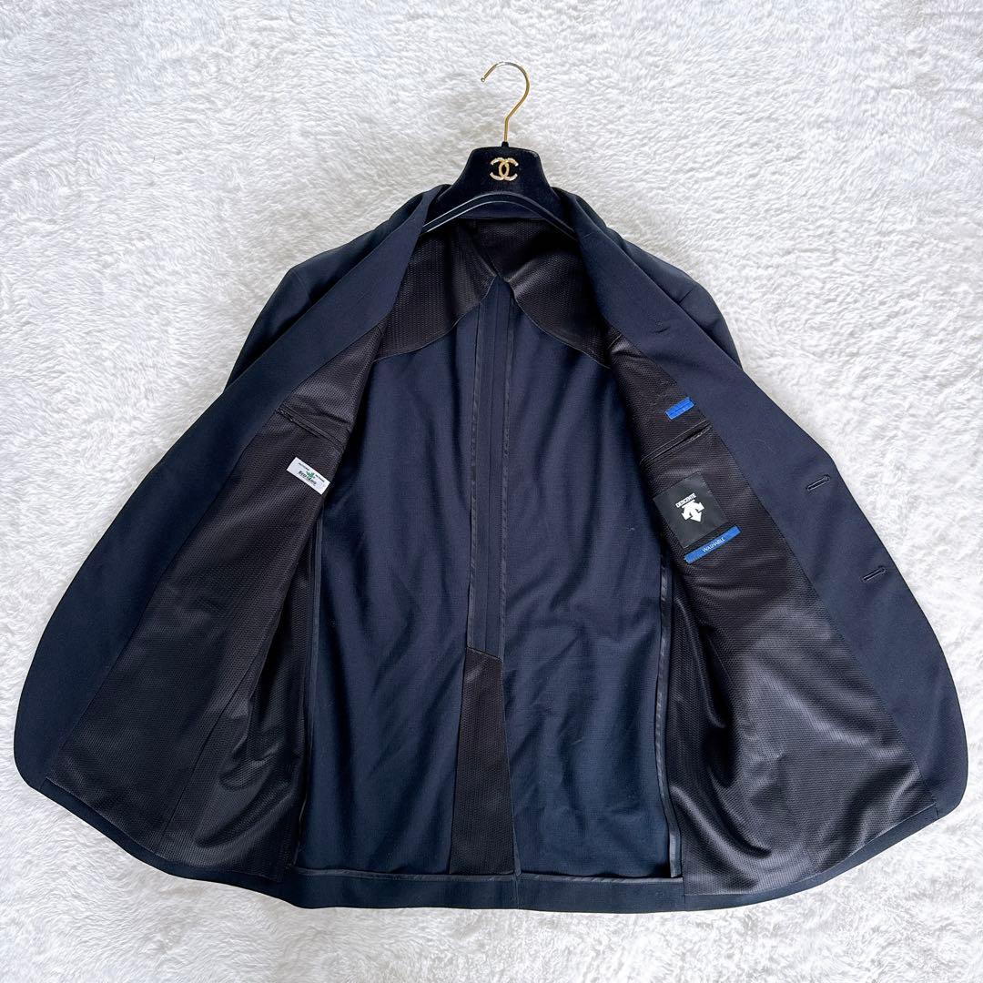 【DESCENTE】3ピース スーツ ネイビー AB6サイズ ウォッシャブル