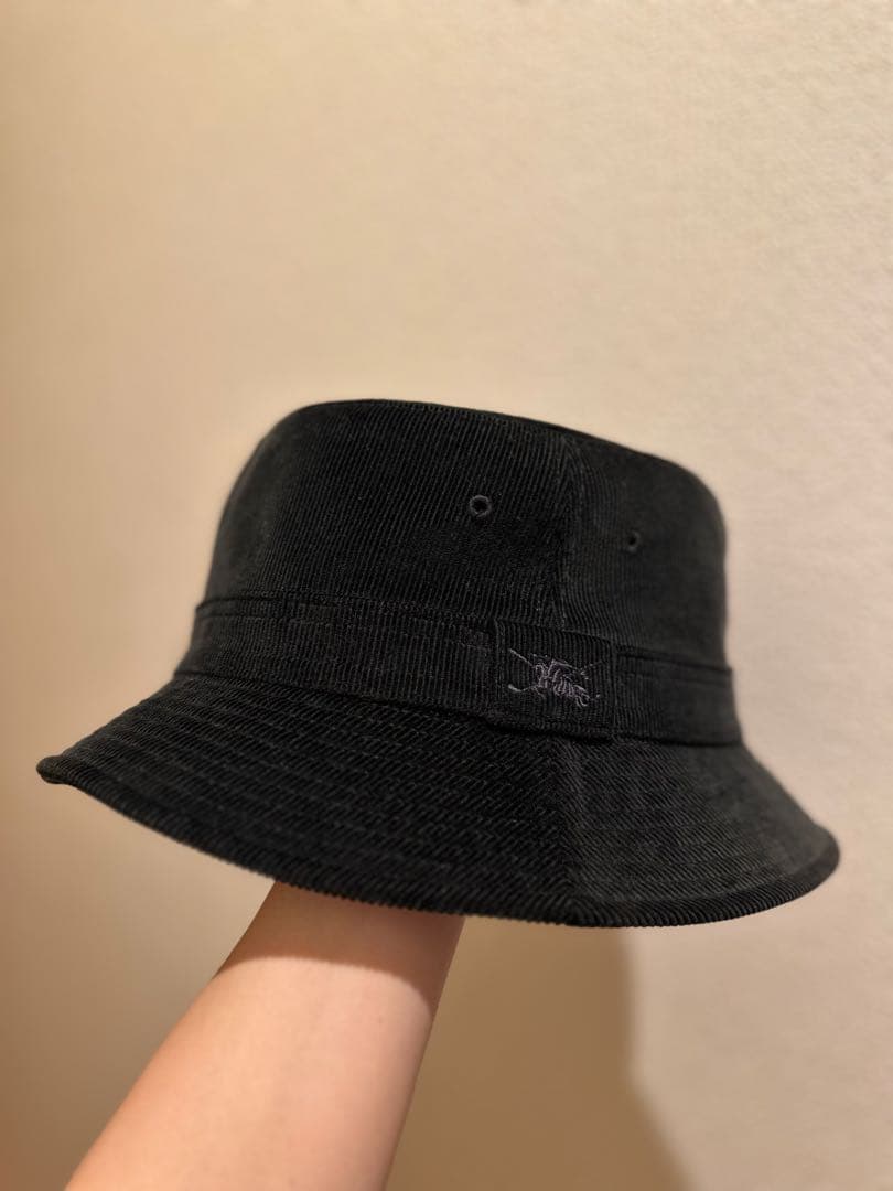 BURBERRY GOLF コーデュロイ バケットハット ブラック