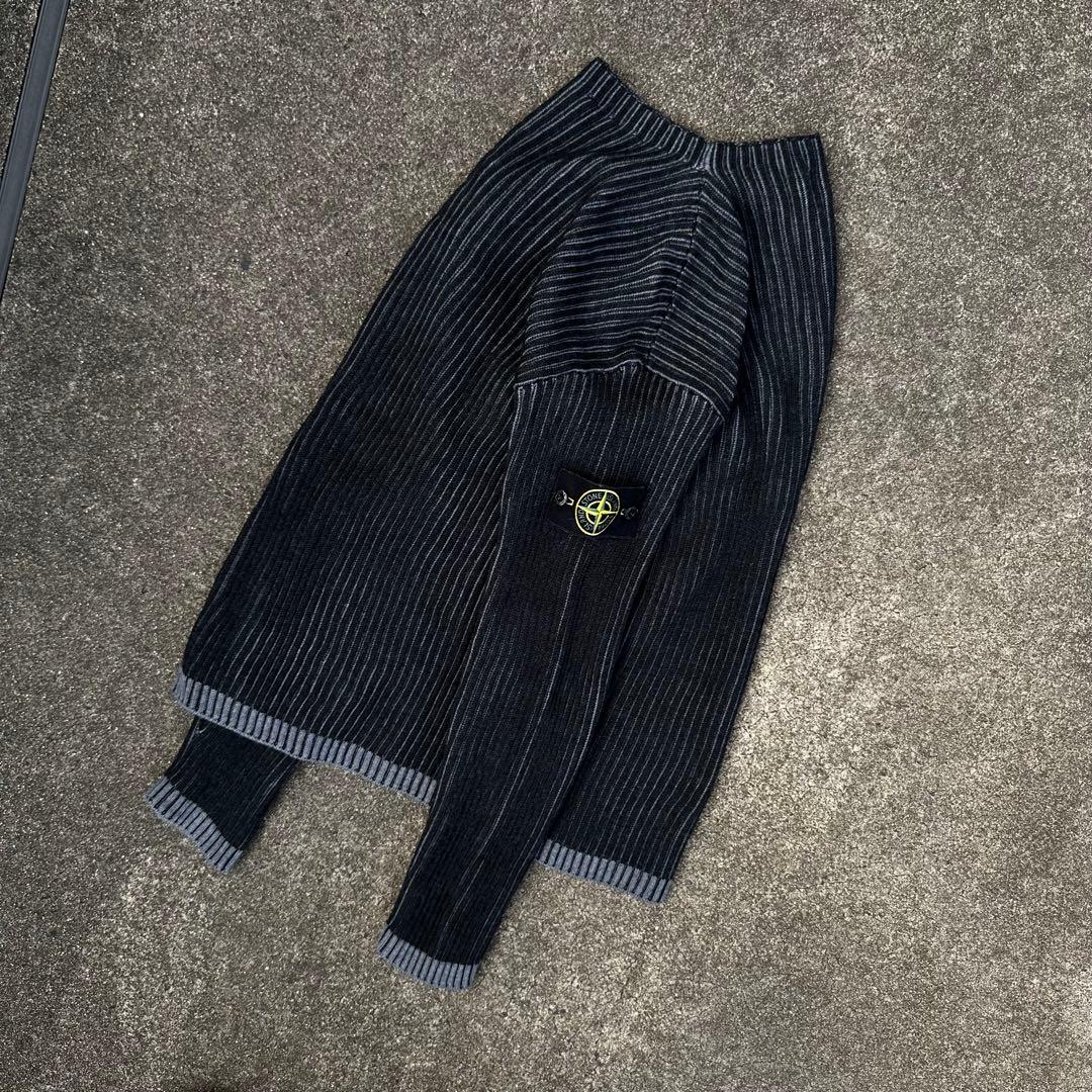 定10万希少 24AW Stone  リブニット ウール ショート丈