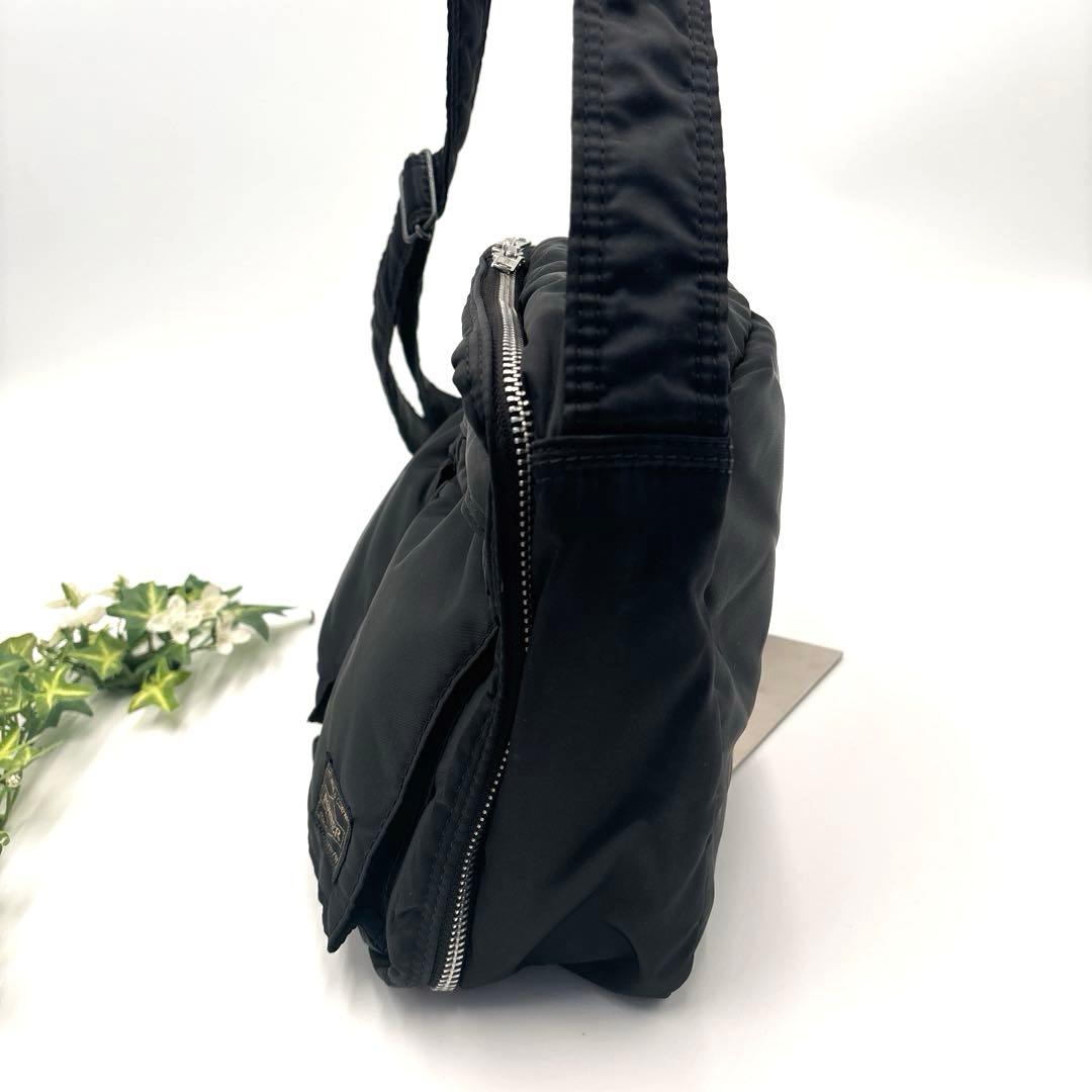 【美品】PORTER タンカー L 2層式 ショルダーバッグ 黒