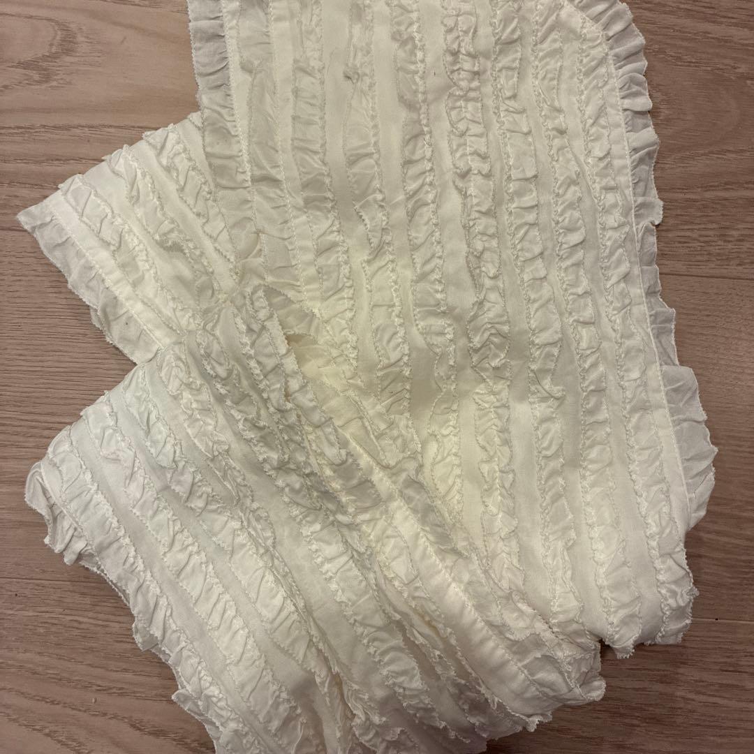 ピンクハウス　サッシュベルト　ホワイトシフォンフリルベルト